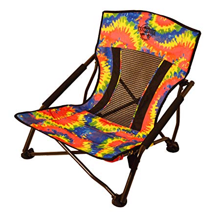 Crazy Creek Beach & Festival Chair – Perfect Concert Seat, Sit Low and Comfortable for a Picnic, Beach, Taligating or RV Use – Easy to Carry Chair in a Bag, Heavy Duty