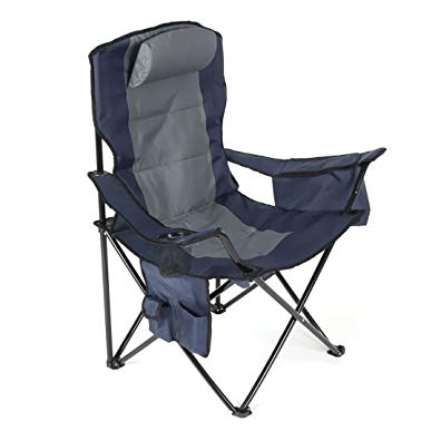 HOMSPORT Outdoor Ultimate Fishing Chair Camping Folding Chair With Big Ice Bag And Single Cup Side