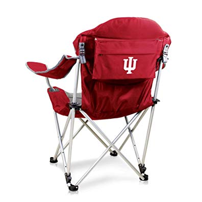 NCAA Indiana University Digital Print Reclining Camp Chair, Red, One Size