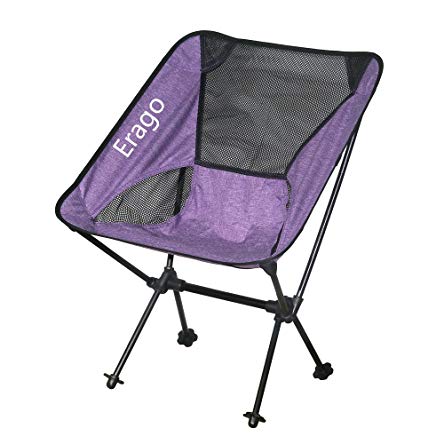 Erago Portable Camping chairs,folding beach chair backpack,lightweight and Comfortable，Perfect for Hiking, Camp, Fishing,Beach, Outdoor