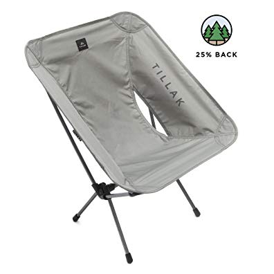 Tillak Sitka Camp Chair - An Ultralight, Portable, Compact Folding/Collapsible Chair, Perfect for Camping, Lightweight Backpacking and Beach Lounging, with Heavy Duty 300lb Capacity