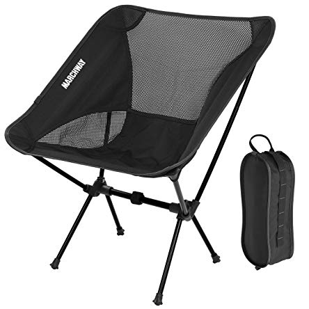 MARCHWAY Ultralight Folding Camping Chair, Portable Compact for Outdoor Camp, Travel, Beach, Picnic, Festival, Hiking, Lightweight Backpacking